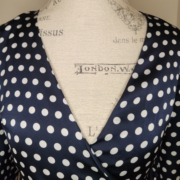 Retro polkadot wrap dress - Picture 5 of 12